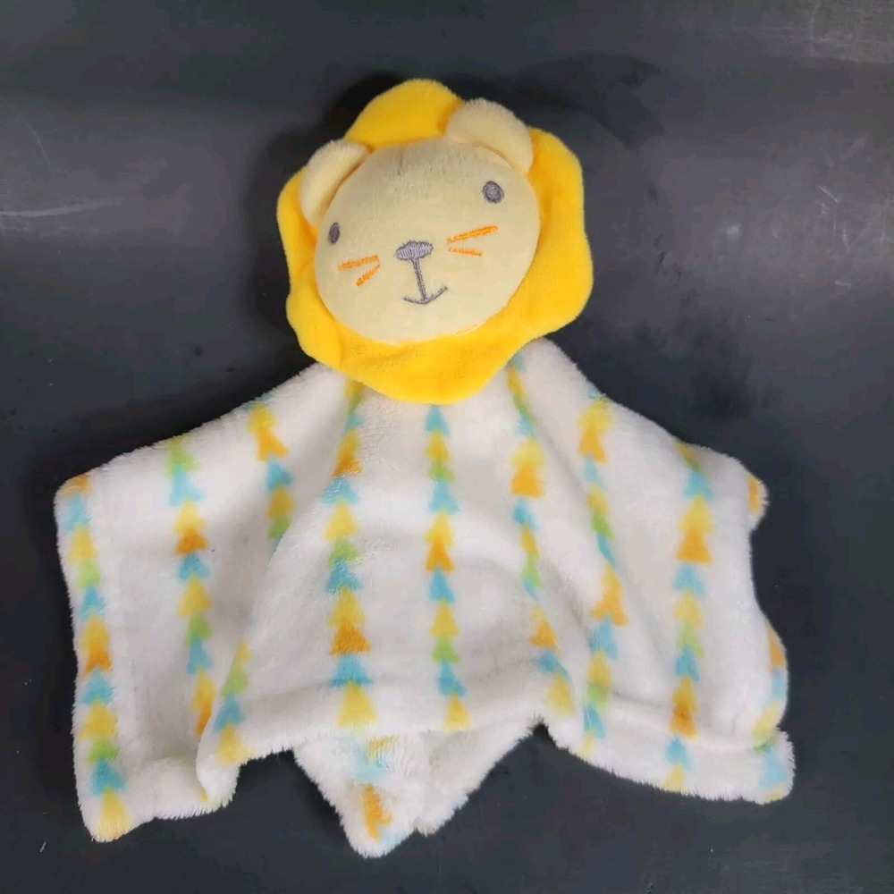Cribmates Lion Baby Blankie Pal Lovey Arrows Yellow‎ Blue White